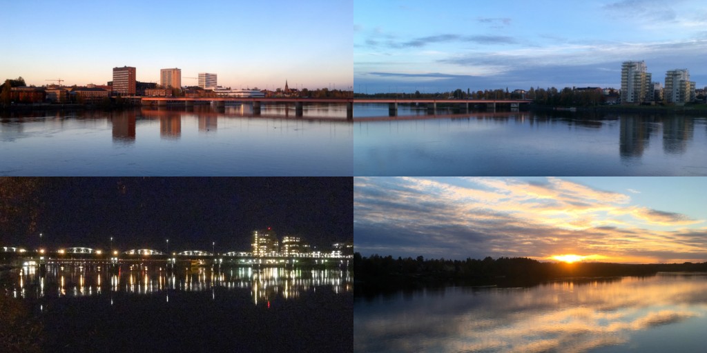 Umeå älv natt