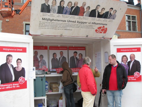 Socialdemokraternas valstuga i Umeå 2010