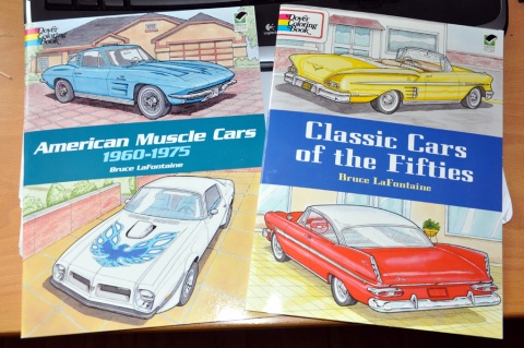 Målarböcker med bilar